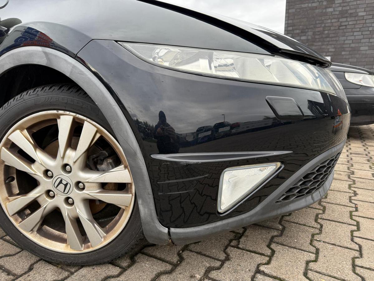Honda Civic FK2 VIII original Stoßstange Stoßfänger vorne B92P Nighthawk Black BJ09